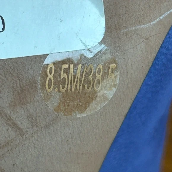 Jessica Simpson Bright Blue/Periwinkle Leather Tassel Bow 4 1/4” Heels Size 8.5 - Picture 3 of 13